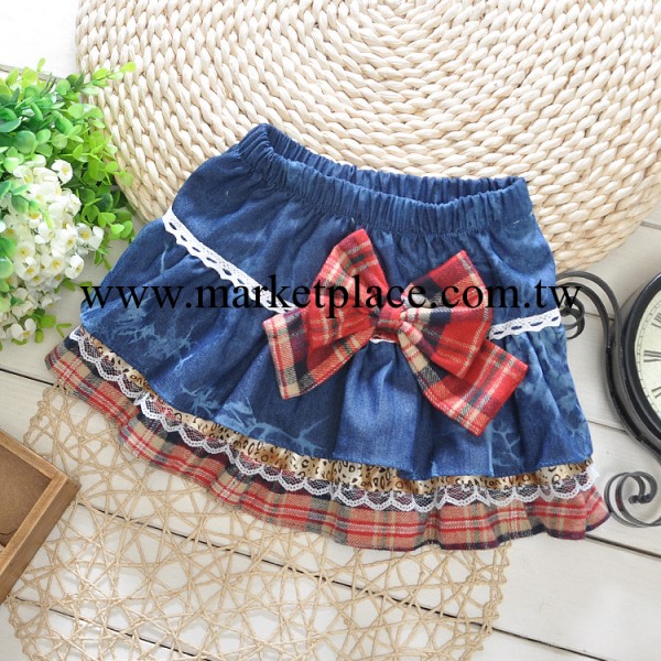 夏季童裙 蝴蝶結女裙 牛仔裙 韓版童裝 廠傢直銷 外貿童裙工廠,批發,進口,代購