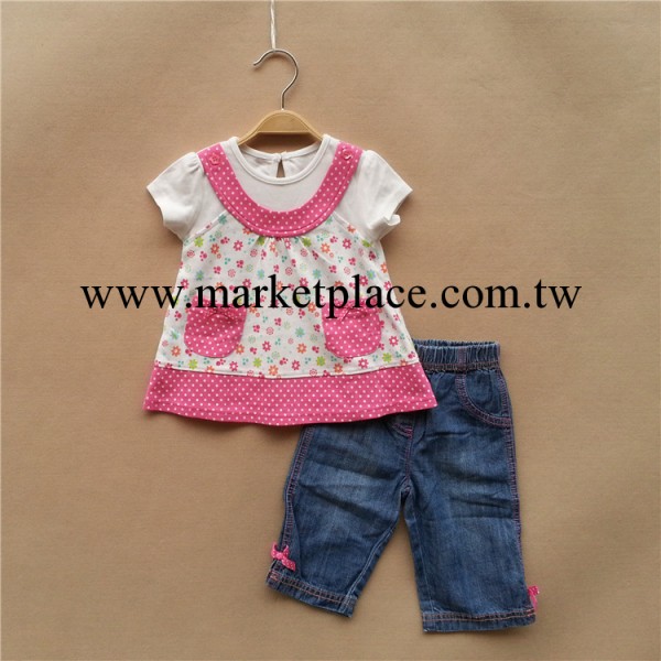 國內專櫃童裝 TRINITY品牌女童套裝 短袖裙衫牛仔褲 嬰童碼數工廠,批發,進口,代購