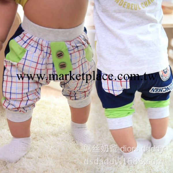 小童裝一件代發 童裝牛仔褲批發 兒童牛仔褲夏 韓版格子中褲工廠,批發,進口,代購