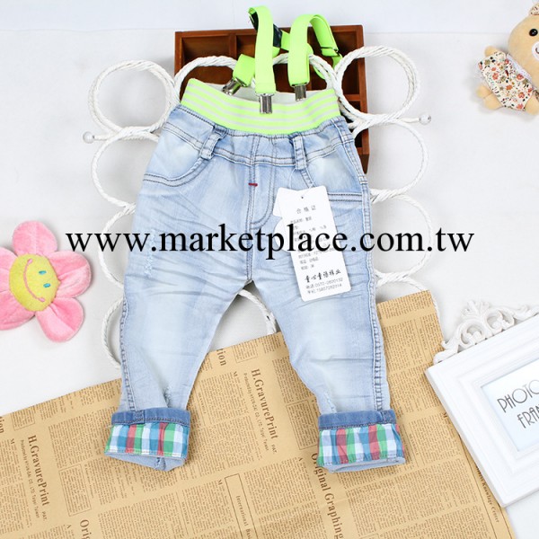 童裝 2014春裝新款韓版運動長褲男童水洗磨砂牛仔褲中小童褲翻遍工廠,批發,進口,代購