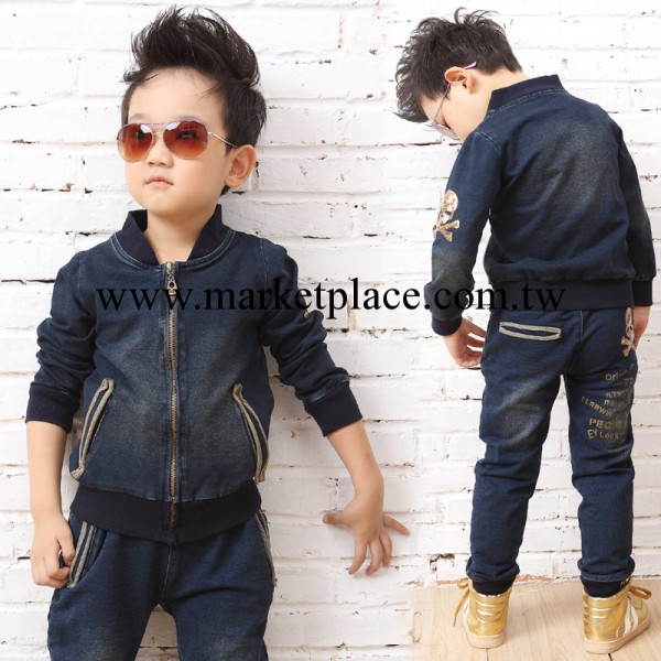 韓國兒童寶寶小男孩韓版套裝衣服春裝 新款潮男女童牛仔套裝98009工廠,批發,進口,代購