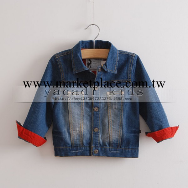外貿童裝批發 新款 兒童休閒全棉砂洗牛仔外套開衫132990工廠,批發,進口,代購
