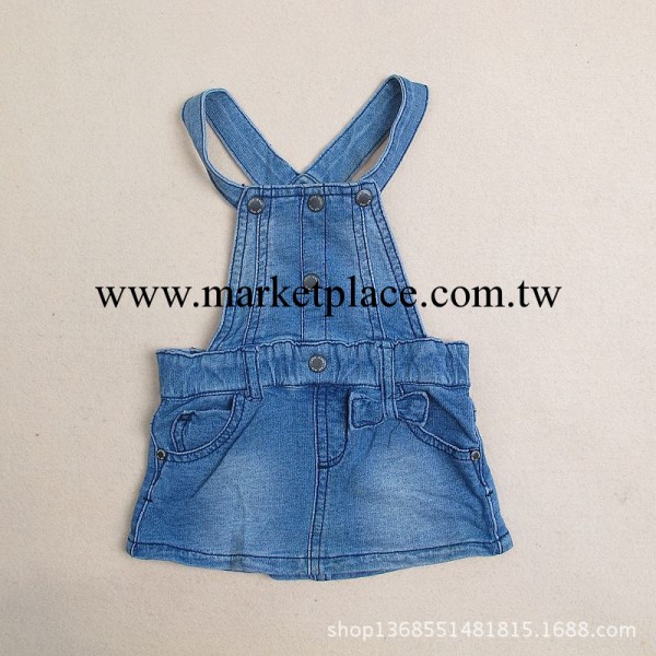 外貿童裝 夏裝新款 原韓單 zarababy 小童牛仔色純棉毛圈背帶裙工廠,批發,進口,代購