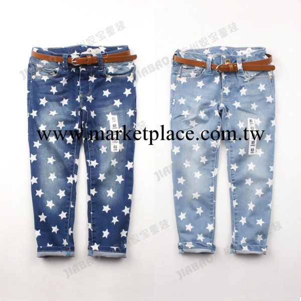 外貿童裝 原單磨白星星春款童裝牛仔褲 Z1423工廠,批發,進口,代購