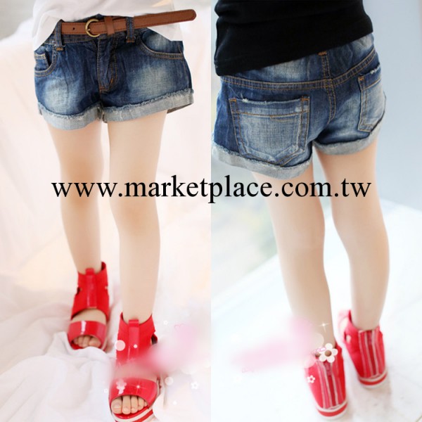 2014新款童裝 韓版女童夏款牛仔短褲 春夏款童裝廠傢直銷工廠,批發,進口,代購