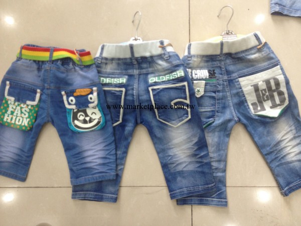 童裝批發 2014新款春裝 金貝貝童褲 中高檔休閒牛仔中褲工廠,批發,進口,代購