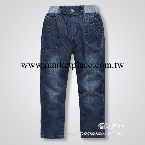 2014年春秋 精品外貿新款童裝 男童兒童水洗柔軟小直筒牛仔童長褲工廠,批發,進口,代購