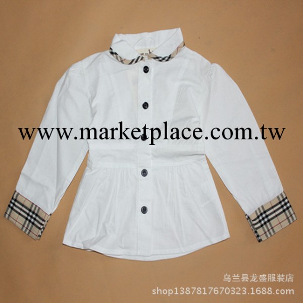 外貿童裝 2014女童休閒棉麻收腰襯衣 夏季女童純棉襯衫工廠,批發,進口,代購