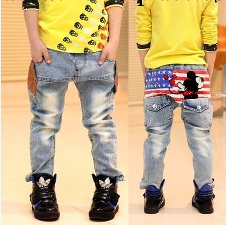 童心園 童裝批發 2014春裝韓版 男童牛仔褲長褲 韓版兒童長褲子工廠,批發,進口,代購