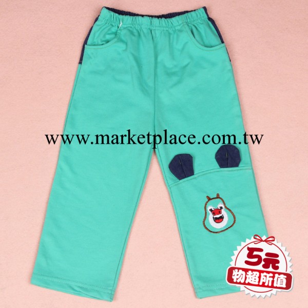 促銷優惠 超值至低價 清倉 卡通牛仔拼貼休閒直筒褲 童裝款工廠,批發,進口,代購