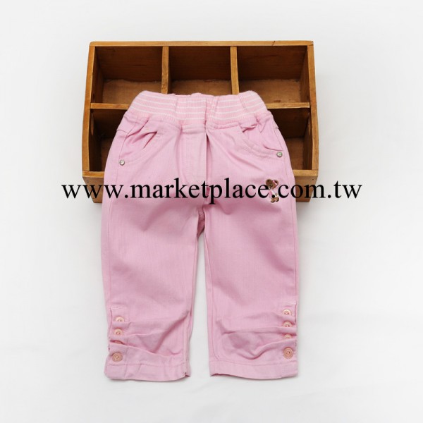 外貿童裝 原單小熊童褲 韓版童馬褲 純棉牛仔夏季童七分褲 女童褲工廠,批發,進口,代購
