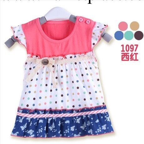 2014韓版夏裝嬰兒無袖背心裙子夏季寶寶牛仔碎花連衣裙女童裝批發工廠,批發,進口,代購