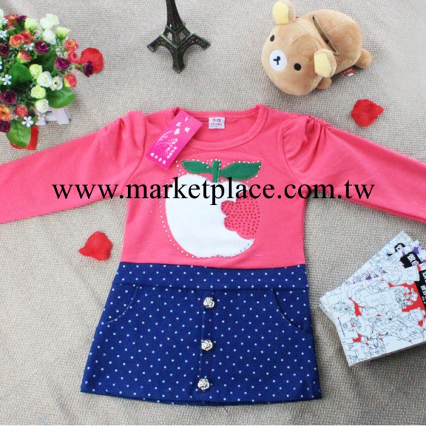 2014春季女童裝 韓版針織牛仔裙 女童連衣裙 童套裝 一件起批工廠,批發,進口,代購