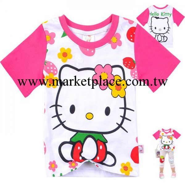 2532#hello kitty 童裝 外貿 童夏裝 短袖 童T恤 童裝外貿 童短T工廠,批發,進口,代購