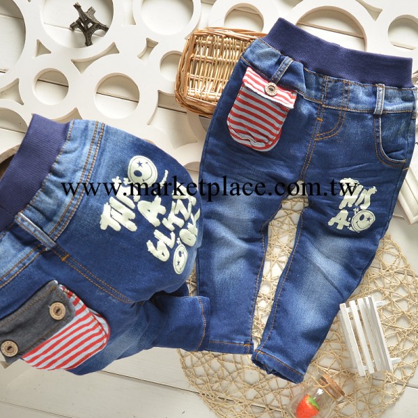 新款春款童裝男童兒童外貿原單品牌水洗柔軟牛仔長褲童褲批發工廠,批發,進口,代購