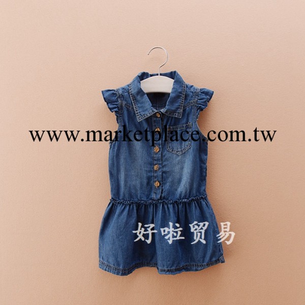 2014新款女童牛仔裙 多次水洗兒童背心裙 外貿童裝童裙工廠,批發,進口,代購