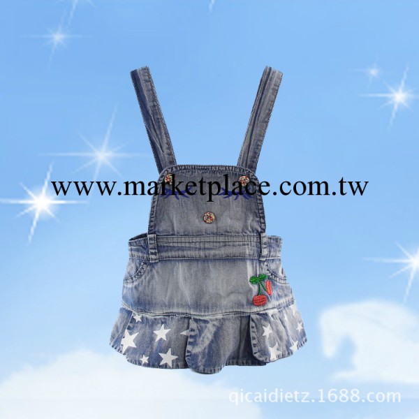 童裝夏款新品 牛仔背帶裙童裝 裙子女童帶有背帶款批發 2-5歲工廠,批發,進口,代購
