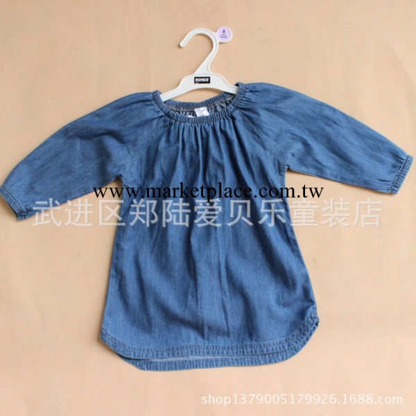 外貿童裝 嬰幼兒童裙 小童牛仔連衣裙 2014春款 歐美原單工廠,批發,進口,代購