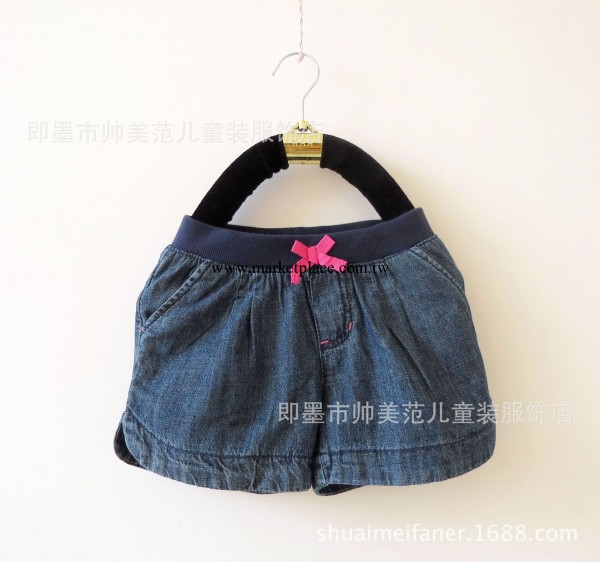 2014夏季新款外貿童裝批發 歐美原單牛仔 兒童女童牛仔短褲C001工廠,批發,進口,代購