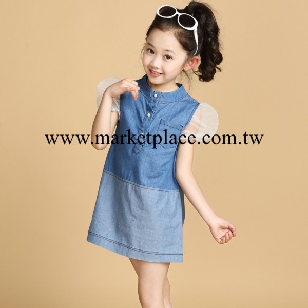 2014女童淑女公主牛仔裙春裝休閒文藝范小清新牛仔裙批發一件代發工廠,批發,進口,代購