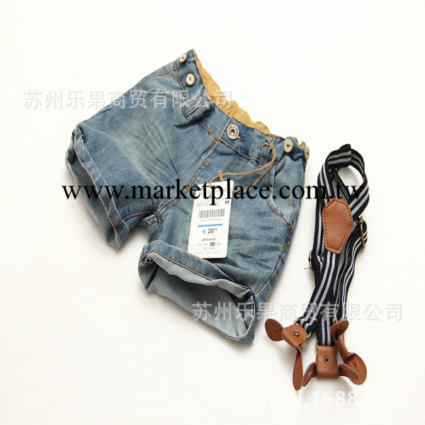 2014新款 外貿精品童裝 男童時尚水洗牛仔背帶款童短褲童褲批發工廠,批發,進口,代購