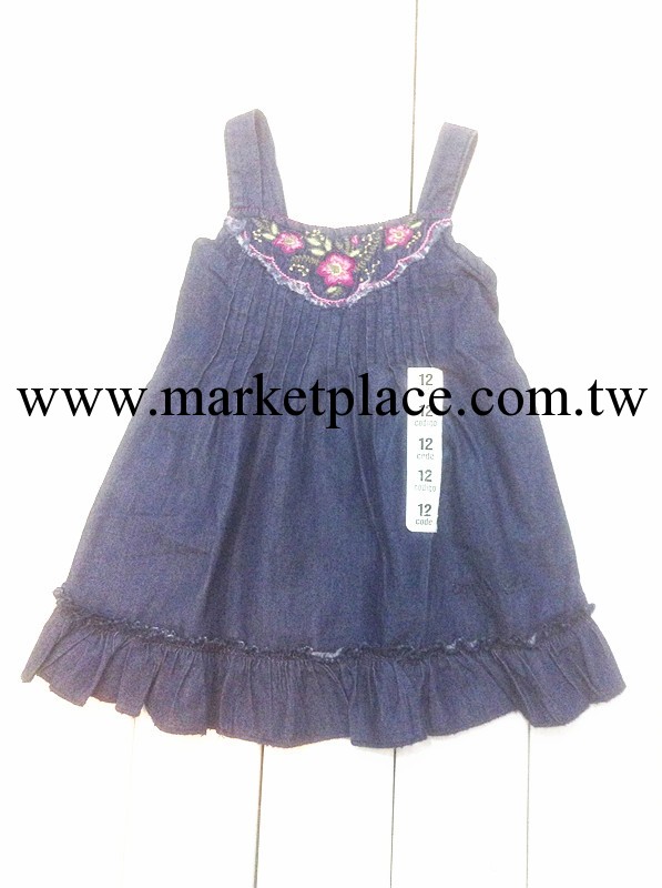 外貿童裝ZA**牛仔裙 牛仔繡花裙吊帶牛仔裙兒童連衣裙工廠,批發,進口,代購