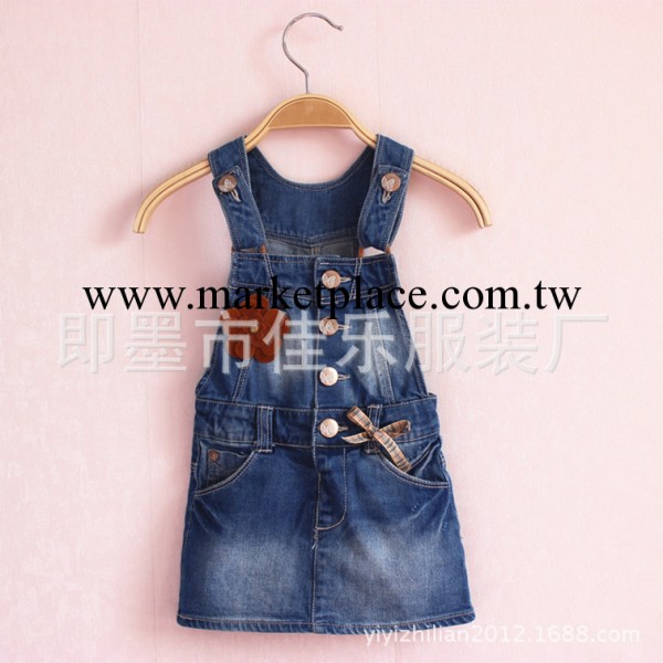 春季新款外貿童裝批發女童牛仔裙背帶裙2014歐美風青島產地童裝工廠,批發,進口,代購