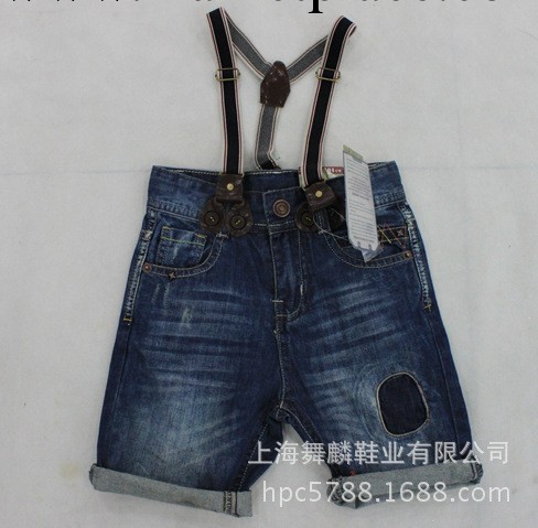 外貿童裝 春夏新款 牛仔背帶短褲 兒童背帶褲 五分褲子批發工廠,批發,進口,代購