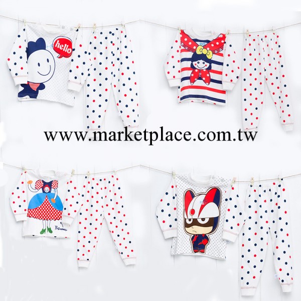 【夥拼】2014春季新款 休閒純棉嬰幼兒服裝 滾領肩扣兩件套裝童裝工廠,批發,進口,代購