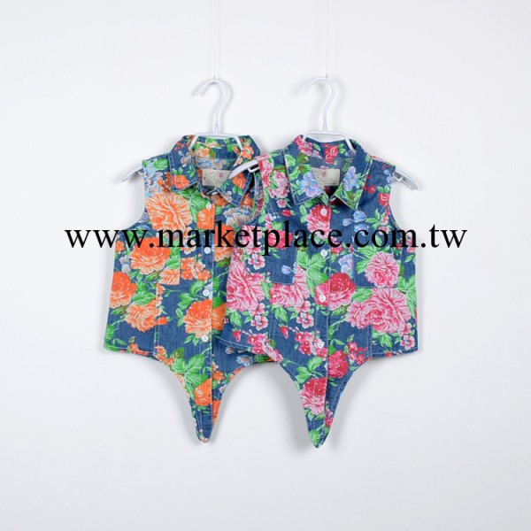 2014年夏季新款外貿童裝韓版兒童裙子女童無袖牛仔連衣裙童裙538工廠,批發,進口,代購