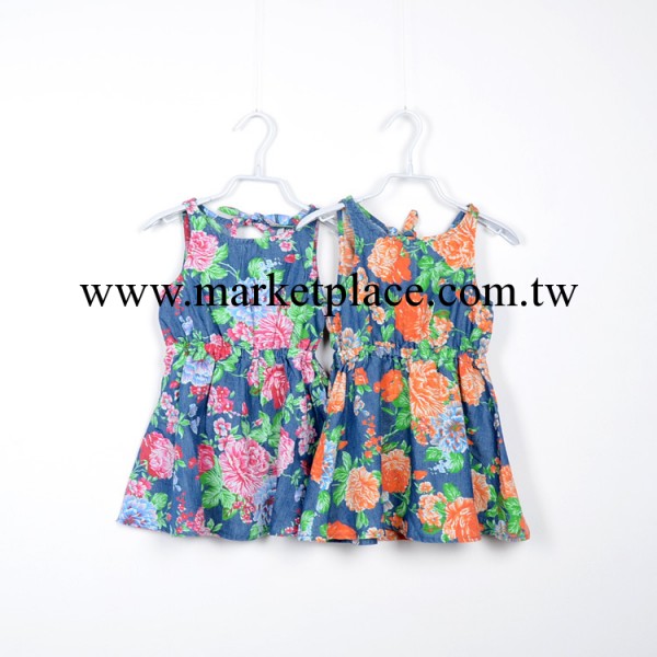 2014年夏季新款外貿童裝韓版兒童裙子女童無袖牛仔連衣裙童裙 539工廠,批發,進口,代購