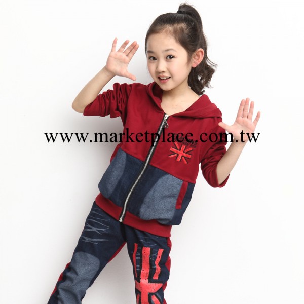 2014爆款款春款童裝 牛仔拼接男童女童同款 韓版一件代發 批發工廠,批發,進口,代購