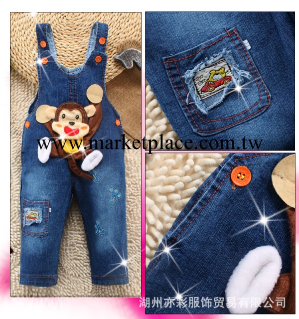 2014春款韓版童裝爆款廠傢直銷中小童褲可開檔寶寶春裝牛仔背帶褲工廠,批發,進口,代購