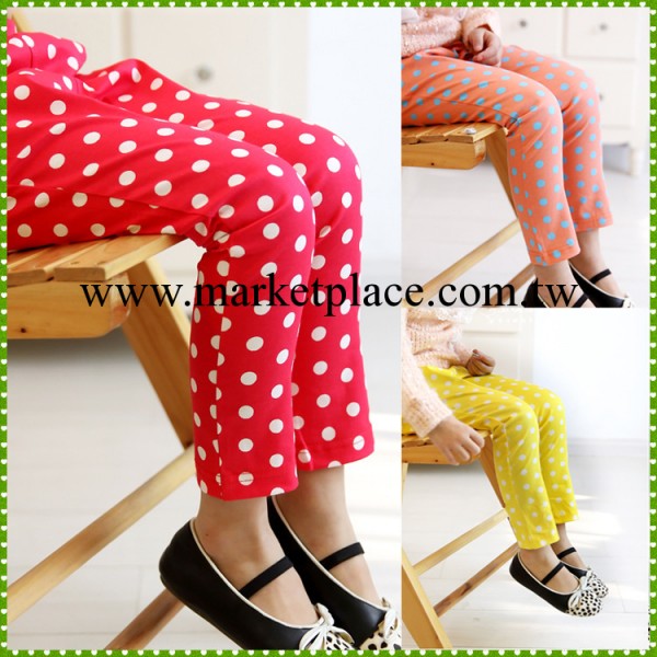 即墨童裝批發 牛仔圓點女童鉛筆褲 韓版女童小腳褲 青島廠傢直銷工廠,批發,進口,代購