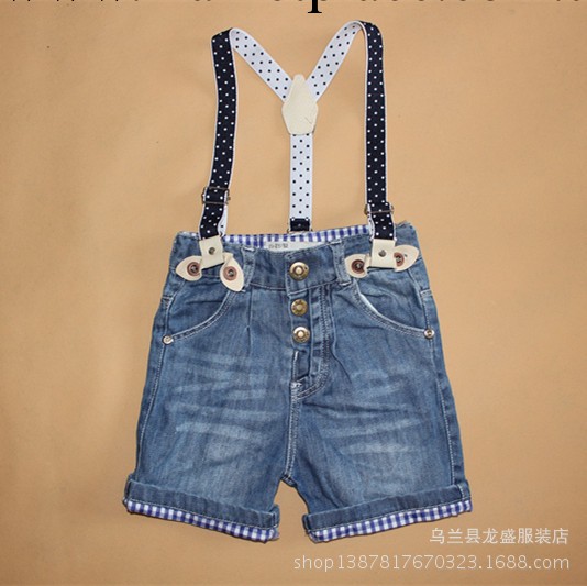 外貿童裝 name it男童純棉水洗翻邊牛仔背帶褲 兒童純棉背帶褲工廠,批發,進口,代購