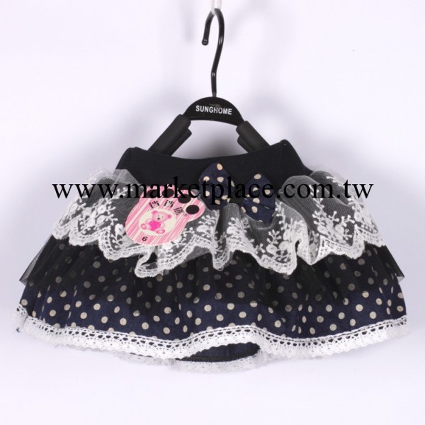 鐺鐺熊品牌童裝直銷 歐美花邊鑲嵌圓點牛仔童裙批發 2133重0.4kg工廠,批發,進口,代購