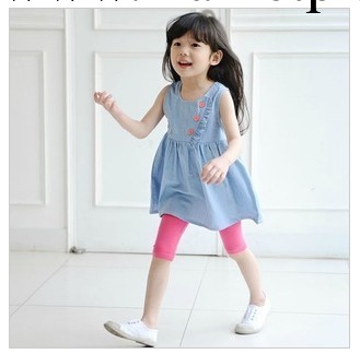 貝語童夢 碎花牛仔背心裙 童裝批發 童裙 2色入工廠,批發,進口,代購