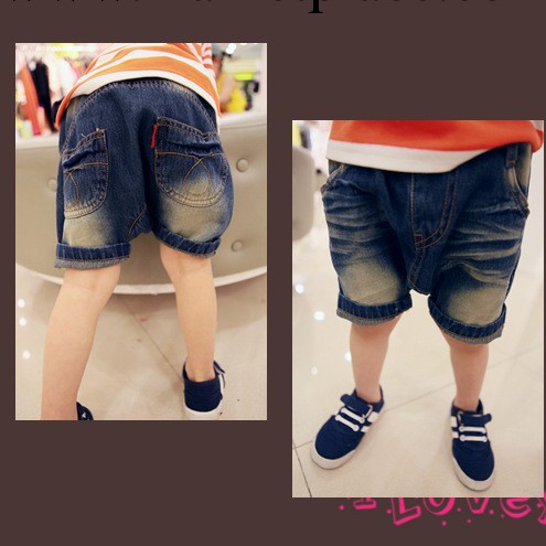 2014夏季新款牛仔短褲 熱銷韓版光板牛仔短褲跨褲 牛牛傢同款童褲工廠,批發,進口,代購