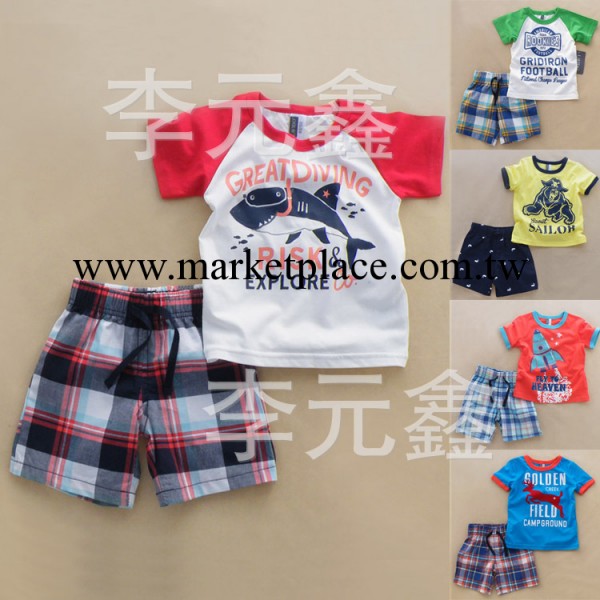 2014外貿原單 夏季童裝 卡通短袖童套裝 寶寶兩件套 兒童套裝批發工廠,批發,進口,代購