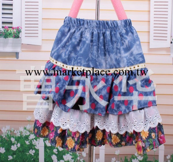 童裝童裙 女童韓版腰裙半身裙 兒童牛仔短裙 童單裙 蛋糕裙 1953工廠,批發,進口,代購
