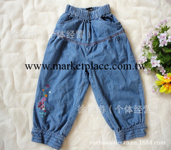 廠傢直銷外貿原單童牛仔七分褲   最新潮流爆款女童燈籠馬褲工廠,批發,進口,代購