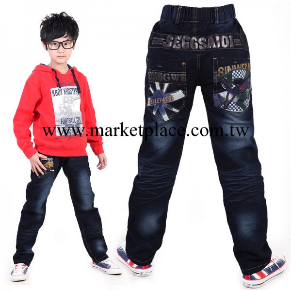 2013兒童男大童牛仔褲學生牛仔長褲 青少年大男孩橡皮筋牛仔褲002工廠,批發,進口,代購