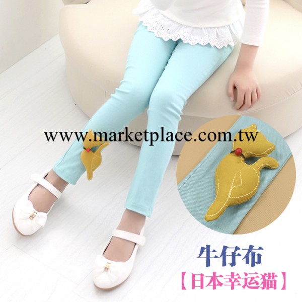 2014春款 兒童內搭褲 潮流韓版女童褲 斜紋牛仔佈內搭褲批發新品工廠,批發,進口,代購