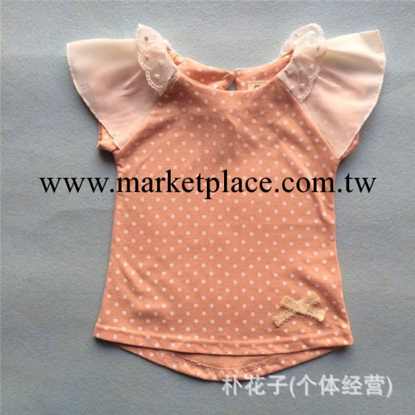 2014韓國原單童裝cheek夏款女童短袖工廠,批發,進口,代購