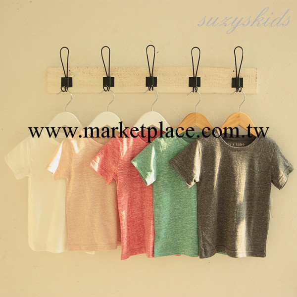 S602童裝純色t恤糖果色 夏季 韓國兒童短袖純色t恤衫 廠傢直銷批發・進口・工廠・代買・代購