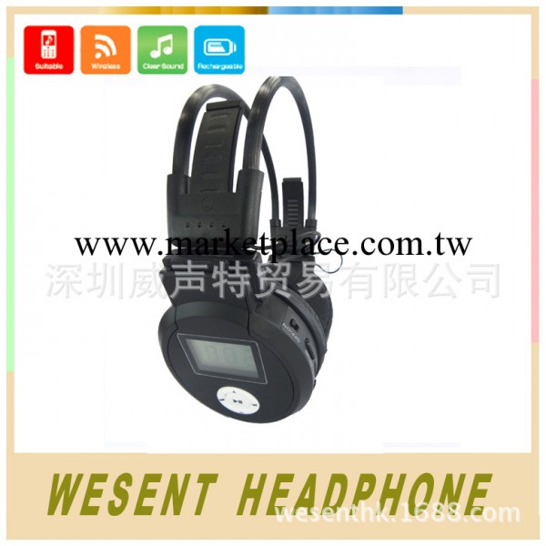 供應威聲特BQ-168頭戴式無線插卡，帶顯示頻MP3，顯示時間耳機工廠,批發,進口,代購