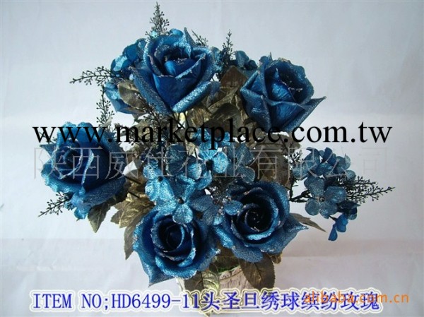 ( 最新品）歐式高仿真聖誕玫瑰，幻彩外貿仿真花，批發・進口・工廠・代買・代購