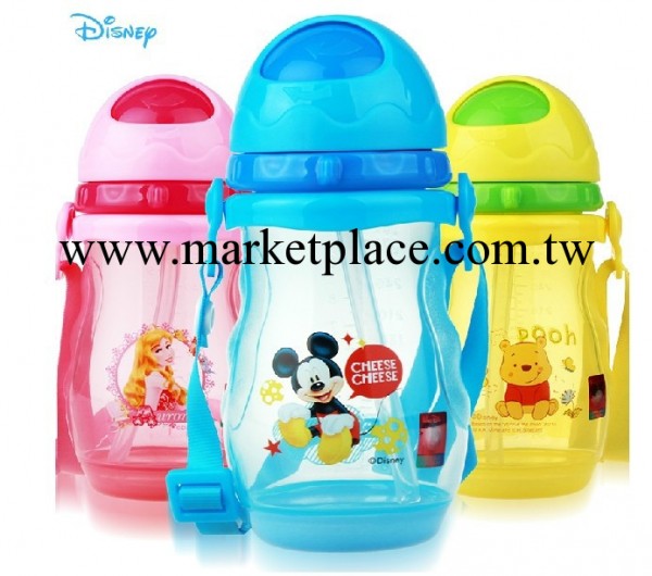新款熱銷迪士尼兒童吸管杯 PP環保寶寶水杯背帶卡通學生水壺5809工廠,批發,進口,代購