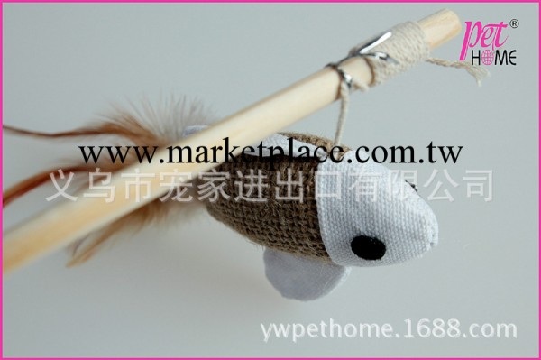 麻佈羽毛逗貓桿 貓咪玩具加貓薄荷 寵物用品 2014新款貓玩具工廠,批發,進口,代購