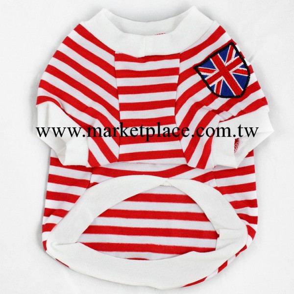 英國米字旗條紋衫 T恤 狗狗春夏裝 寵物衣服 衣服批發工廠,批發,進口,代購
